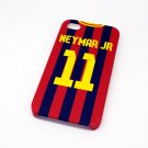 Barcelona FC Neymar JR Football Shirt Style Mobile Phone Cover Case for iPhone 4/4s- Non Fade, Hard Wearing Rubbe