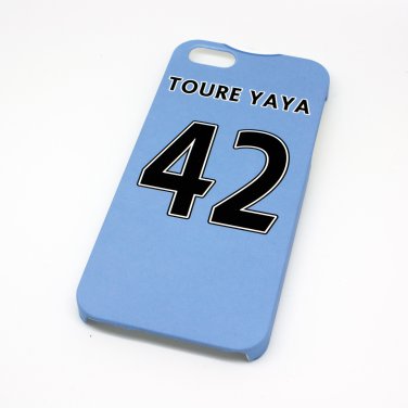 Manchester City Ya Ya Toure Football Shirt Style Mobile Phone Cover Case for iPhone 5/5s- Non Fade, Hard Wearing 