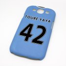 Manchester City Ya Ya Toure Football Shirt Style Mobile Phone Cover Case for  Samsung Galaxy S3- Non Fade, Hard W