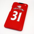 Manchester United Fellaini Football Shirt Style Mobile Phone Cover Case for  HTC One M7- Non Fade, Hard Wearing R