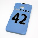Manchester City Ya Ya Toure Football Shirt Style Mobile Phone Cover Case for  HTC One M7- Non Fade, Hard Wearing 