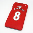 Liverpool FC Gerrard Football Shirt Style Mobile Phone Cover Case for  HTC One M7- Non Fade, Hard Wearing Rubberi
