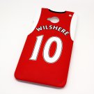 Arsenal FC Wilshere Football Shirt Style Mobile Phone Cover Case for  HTC One M7- Non Fade, Hard Wearing Rubberis