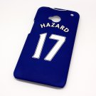 Chelsea FC Hazard Football Shirt Style Mobile Phone Cover Case for  HTC One M7- Non Fade, Hard Wearing Rubberised
