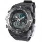 Sport Waterproof Watch with Stainless Steel Back Cover, Diving Depth: 30m (Black)