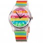 Rainbow Pattern Cartoon Style Three Degrees of Waterproof Japan Quartz Watch