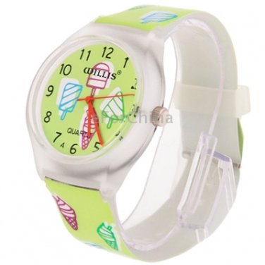 Ice-cream Pattern Cartoon Style Three Degrees of Waterproof Japan Quartz Watch