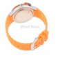Plastic Digital Watch with Pulse Calculating Calories Burned Function (Orange)