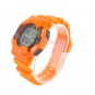 Plastic Radio Controlled Digital Watch with World City Time (Orange)