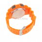 Plastic Radio Controlled Digital Watch with World City Time (Orange)