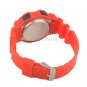 Plastic Radio Controlled Digital Watch with World City Time (Red)