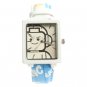 Robot Design Cartoon Metal Watch with Leather Watchband