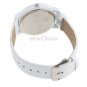 Cartoon Bear Diamond Design Cartoon Metal Watch with White Leather Watchband