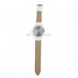 Cartoon Bear Diamond Design Cartoon Metal Watch with White Leather Watchband