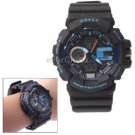 Electronic Quartz Sport Watch with Silicone Watchband (Blue)
