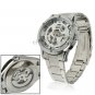 Stainless Steel Auto Mechanical Wrist Watch with See Through Interior