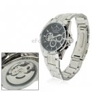 Stainless Steel Auto Mechanical Wrist Watch with See Through Interior
