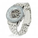 Stainless Steel Auto Mechanical Wrist Watch (White Dial)