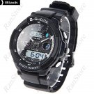 Digital Watch New 50M Waterproof Silicone Quartz Analog Timepiece ALIKE Fashion Black