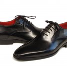 Paul Parkman Men's Black Oxfords Leather Upper and Leather Sole (ID#019)