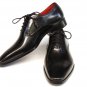 Paul Parkman Men's Black Oxfords Leather Upper and Leather Sole (ID#019)