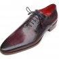 Paul Parkman Men's Plain Toe Oxfords Purple Shoes (ID#019)