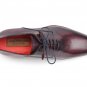 Paul Parkman Men's Plain Toe Oxfords Purple Shoes (ID#019)