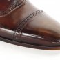 Paul Parkman Men's Captoe Oxfords Anthracite Brown (ID#024)