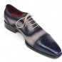 Paul Parkman Men's Captoe Oxfords Navy / Beige (ID#024)