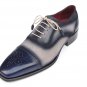 Paul Parkman Men's Captoe Oxfords Navy / Beige (ID#024)