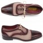 Paul Parkman Men's Captoe Oxfords Bordeaux / Beige (ID#024)