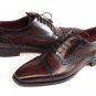 Paul Parkman Men's Captoe Oxfords Bordeaux & Brown (ID#024)