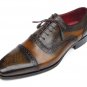 Paul Parkman Men's Captoe Oxfords Camel & Olive (ID#024)