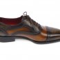 Paul Parkman Men's Captoe Oxfords Camel & Olive (ID#024)