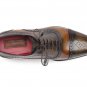 Paul Parkman Men's Captoe Oxfords Camel & Olive (ID#024)