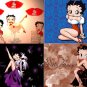 Lot Of 12 Betty Boop II Fabric Panel Quilt Squares