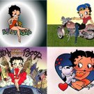 Lot Of 4 Betty Boop L@@K Fabric Panel Quilt Squares