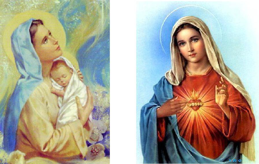 Lot Of 6 Religious Jesus Fabric Panel Quilt Squares