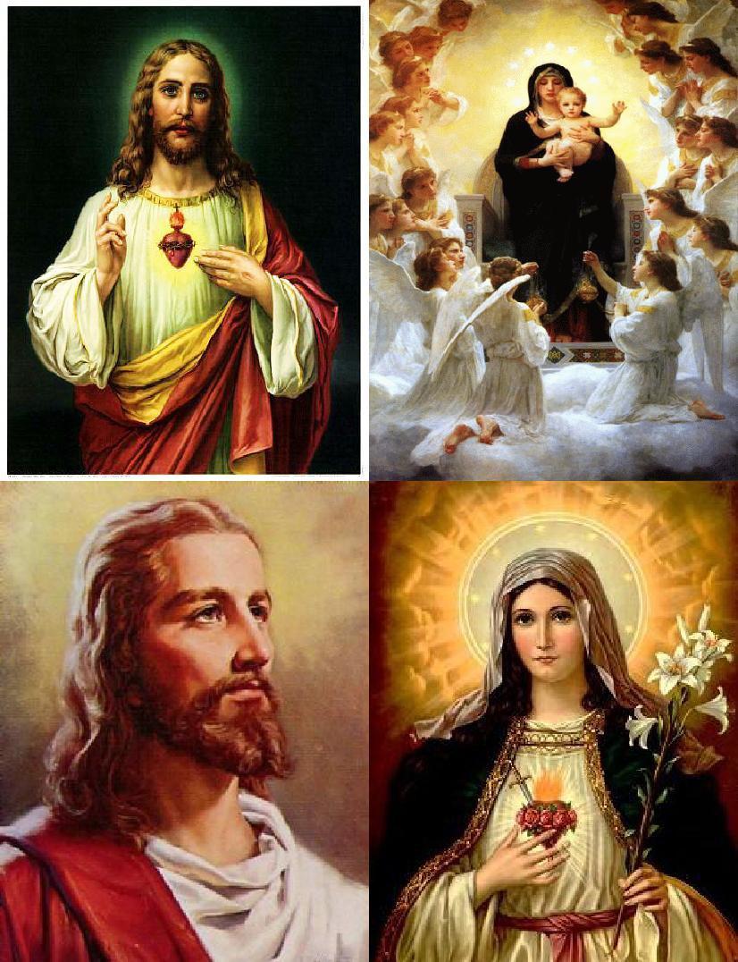 Lot Of 12 Religious Jesus Fabric Panel Quilt Squares