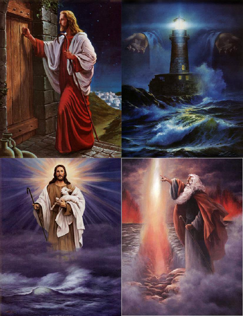 Lot Of 12 Religious Jesus Fabric Panel Quilt Squares