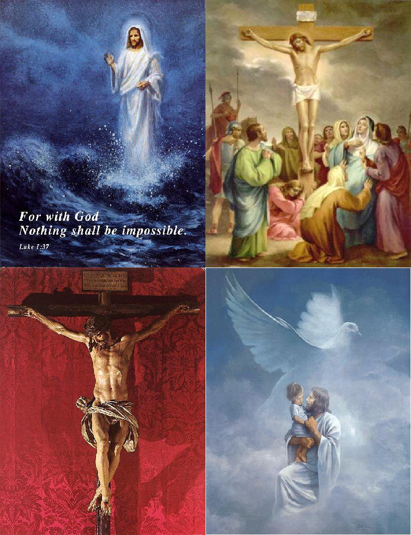 Lot Of 12 Religious Jesus Fabric Panel Quilt Squares