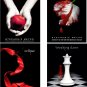 Lot Of 4 Twilight Saga Book Cover Fabric Panel Quilt Squares