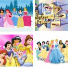 Lot Of 4 Disney Princess Fabric Panel Quilt Squares