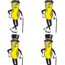 Lot Of 4 Mr Peanut Planters Fabric Panel Quilt Squares