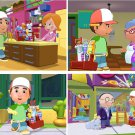 Lot Of 4 Handy Manny Fabric Panel Quilt Squares