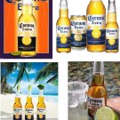 Lot Of 4 Corona Beer Fabric Panel Quilt Squares