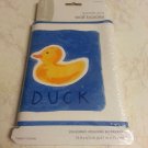 Yellow Rubber Duck Blue white Stripe Bath room Wall paper Border scrubbable home