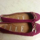 BEAUTIFUL ELLE  FUSHIA PINK BALLET FLATS SHOES SIZE 10 ALL OCCASION
