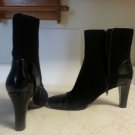 Bandolino women's leather man made upper black suede ankle boots bdclaudie