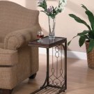 Snack Table end table Burnished Copper Base Traditional design decor family